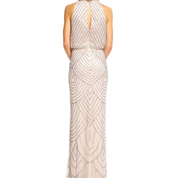 NWT Adriane Papell sequined blouson gown size 2 - Picture 3 of 9